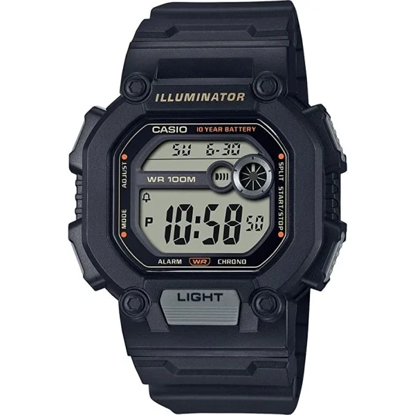 Casio Youth-Digital Resin Band Watch for Men, Black - W-737HX-1AVDF
